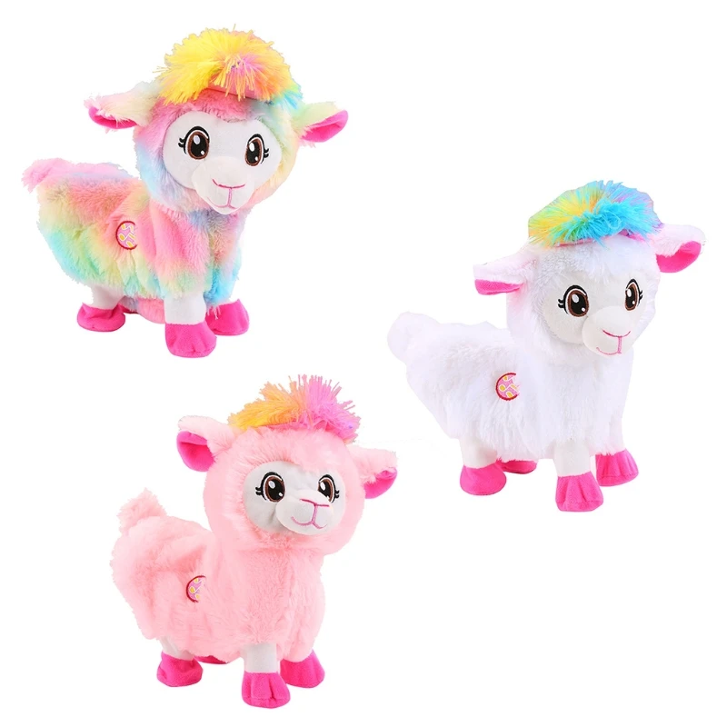 

Children Electric Plush Toy Alpaca Singing Twisting Butt Shaking Head Simulation Animal Soft Stuffed Doll Kids Gifts