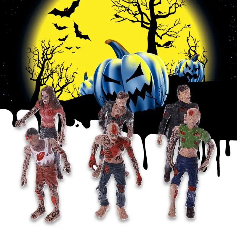 

6 Pcs Walking Corpses Model Terror Zombies Kids Children Action Figure Toys Dolls Assembly Models