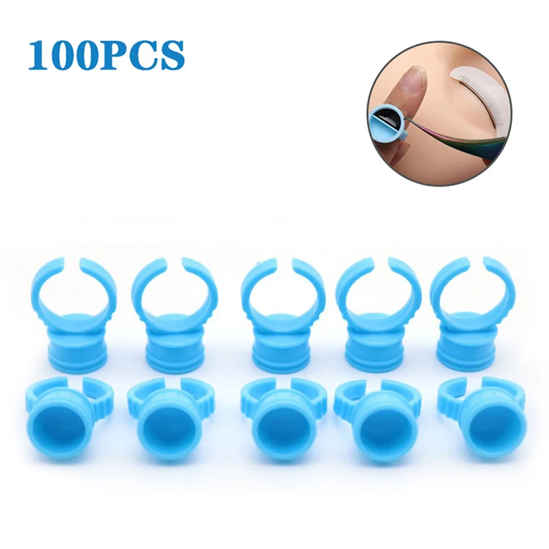 

100pcs Microblading Disposable Plastic Tattoo Ink Ring Pigment Holder Cup For Eyebrow Permanent Makeup Tatoo Accessories Supplie