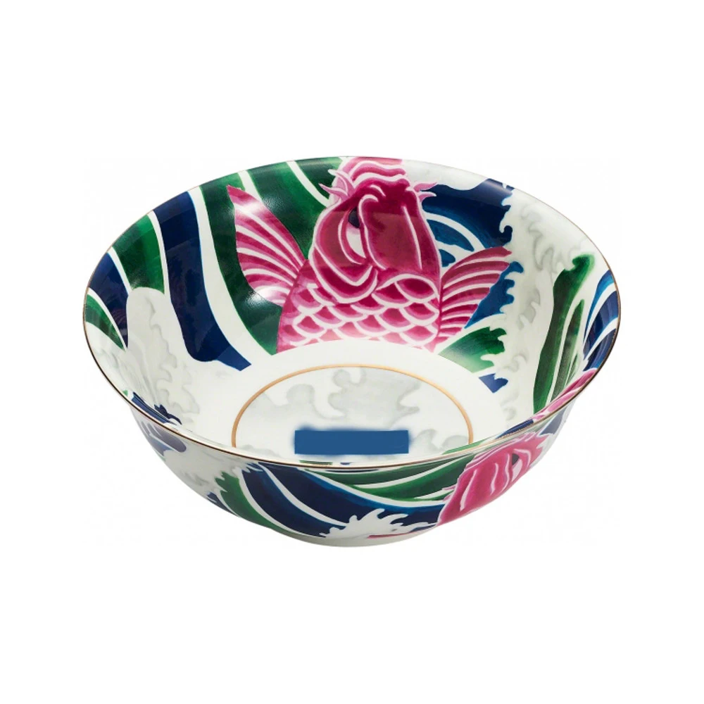 

Super 20ss Waves Ceramic Carp Bowl Chinese Style Ceramic Bowl Ornaments Figures