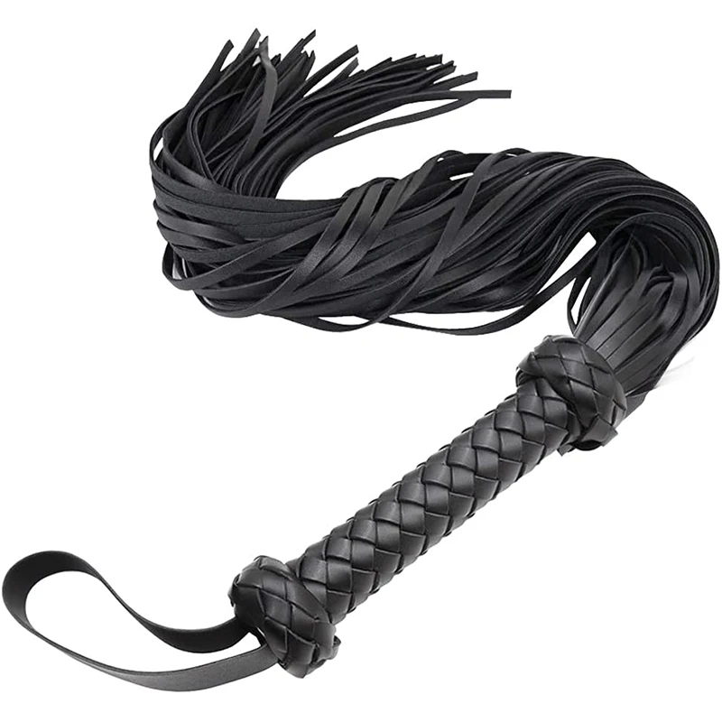 Horse Whip Leather Crop Whip Hand Woven Handle Equestrian Whips Teaching Training Riding Crop for Performance