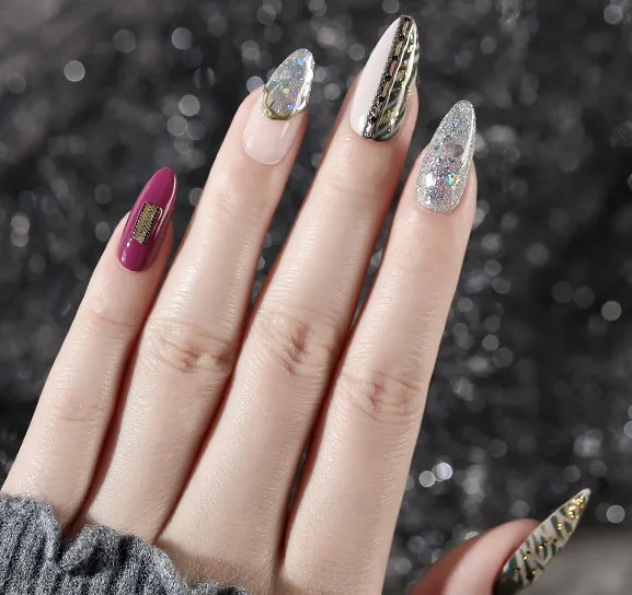 Newest WG1118-03 04 Japan style chain design 3d nail sticker self adhesive decal decoration accessory | Красота и здоровье