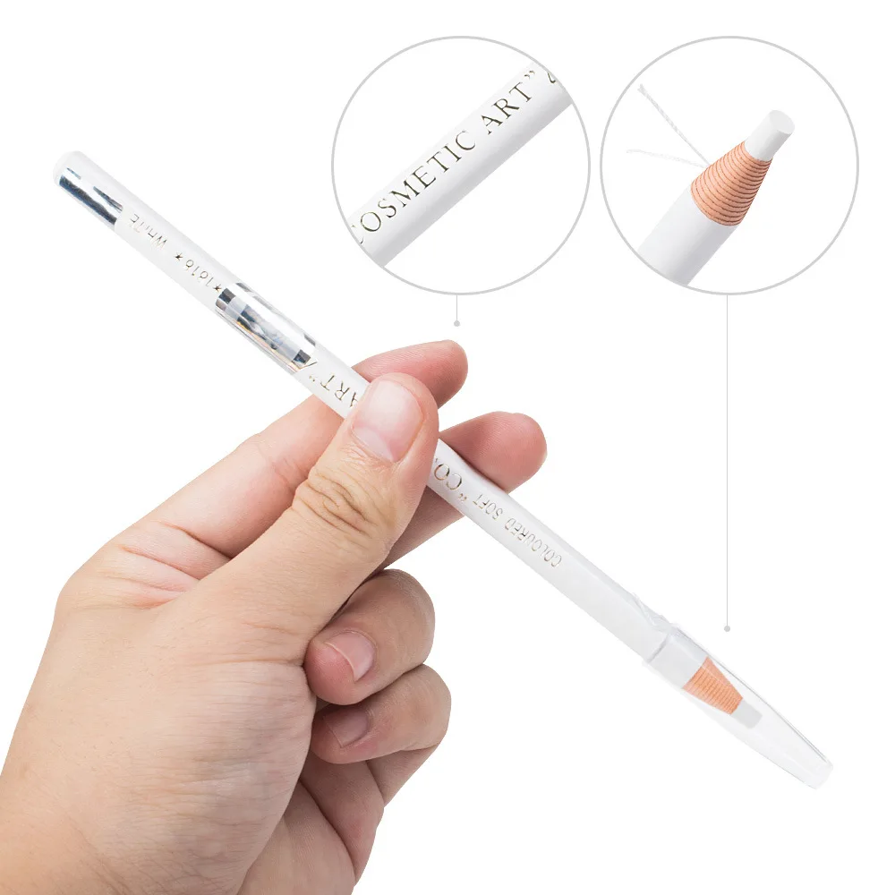 Карандаш для бровей Microblading 1 шт. натуральный стойкий 1818 белый водостойкий мягкий