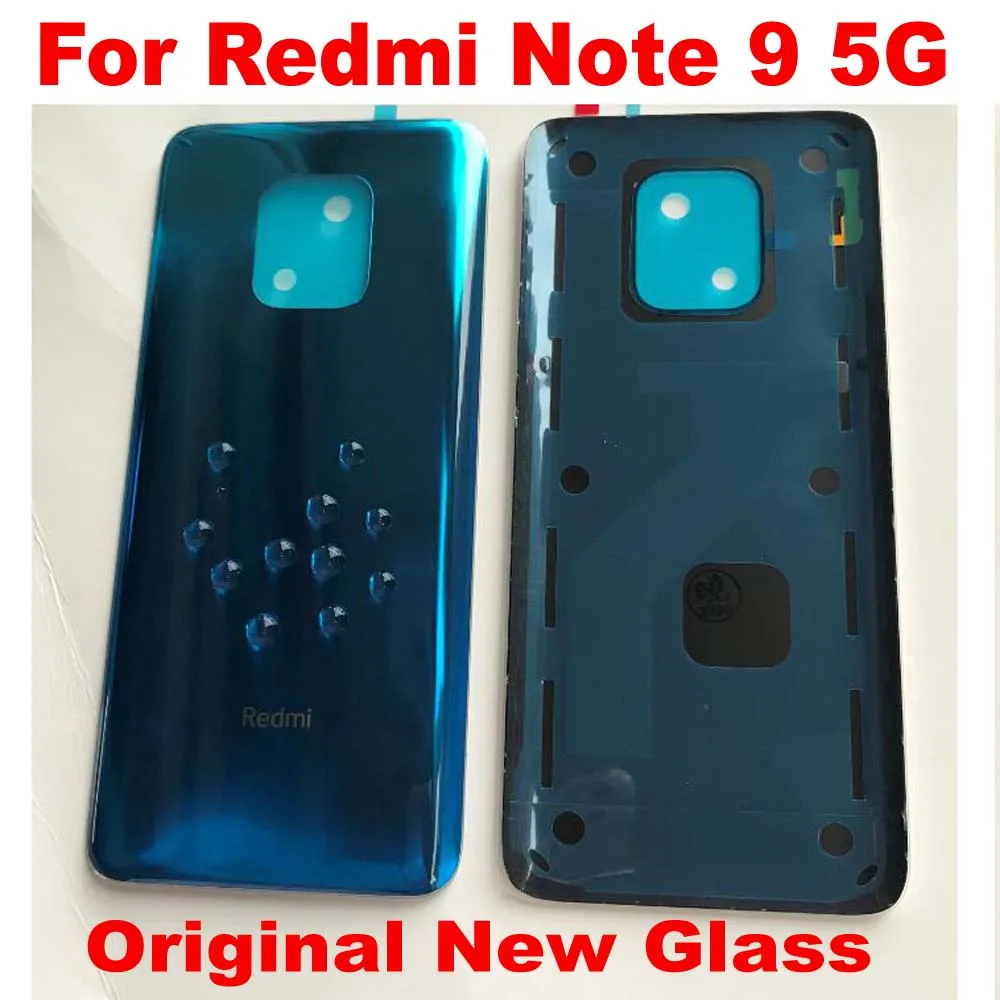 Задняя крышка батарейного отсека для Xiaomi 100% Note 9 Pro Note9 стеклянная панель с клеем