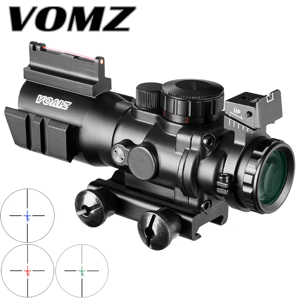 Best VOMZ 4x32 Acog Riflescope 20mm Dovetail Reflex Optics Scope Tactical Sight Hunting Gun Rifle Airsoft Sniper Magnifier Air Gun