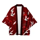Горячая Распродажа 2021, новый продукт, модный кардиган, традиционное кимоно для взрослых с 3d-цифровым принтом Красного журавля