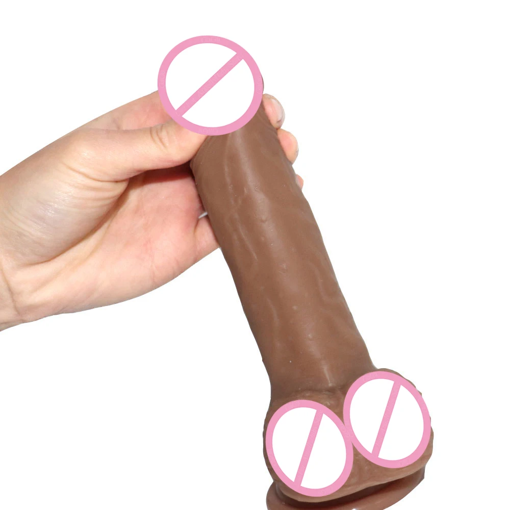 GaGu мягкий коричневый реалистичный фаллоимитатор жидкий силиконовый большой