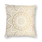 Чехол для подушки в скандинавском стиле с изображением мандалы, золотого цвета, домашняя декоративная наволочка для подушки в стиле бохо с цветочным узором, 45x45, наволочка для дивана