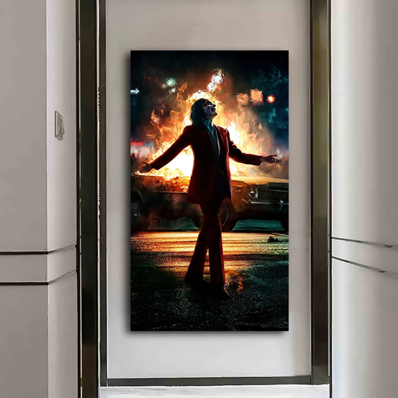 Постер фильма Джокер печатный портрет на холсте настенная живопись декор для