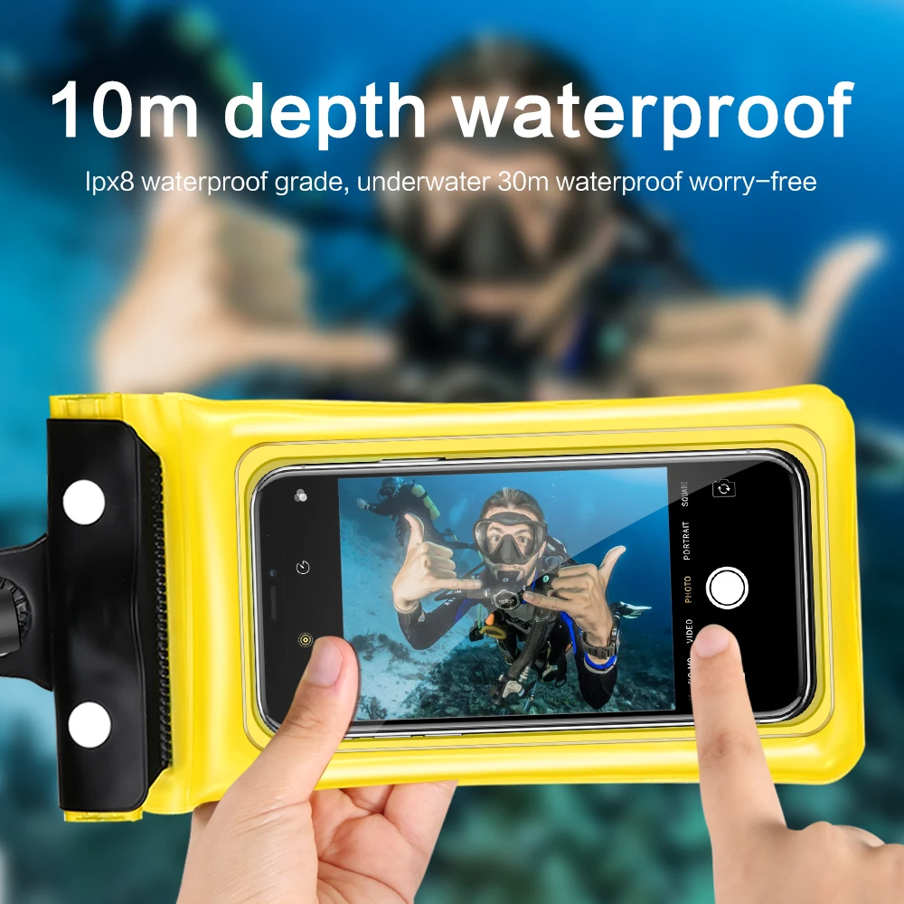 Чехол KISS, водонепроницаемый чехол для телефона samsung S8 S9 S10 Plus, прозрачный герметичный подводный чехол для сотового смартфона