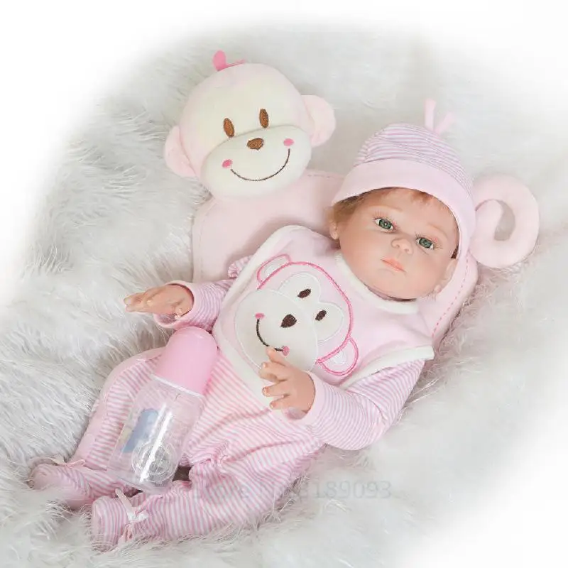 

New Arrival Full Silicone Body Reborn Babies Doll Toys 50cm Newborn Girl Baby Doll Kids Birthday Gift Bathe Toy