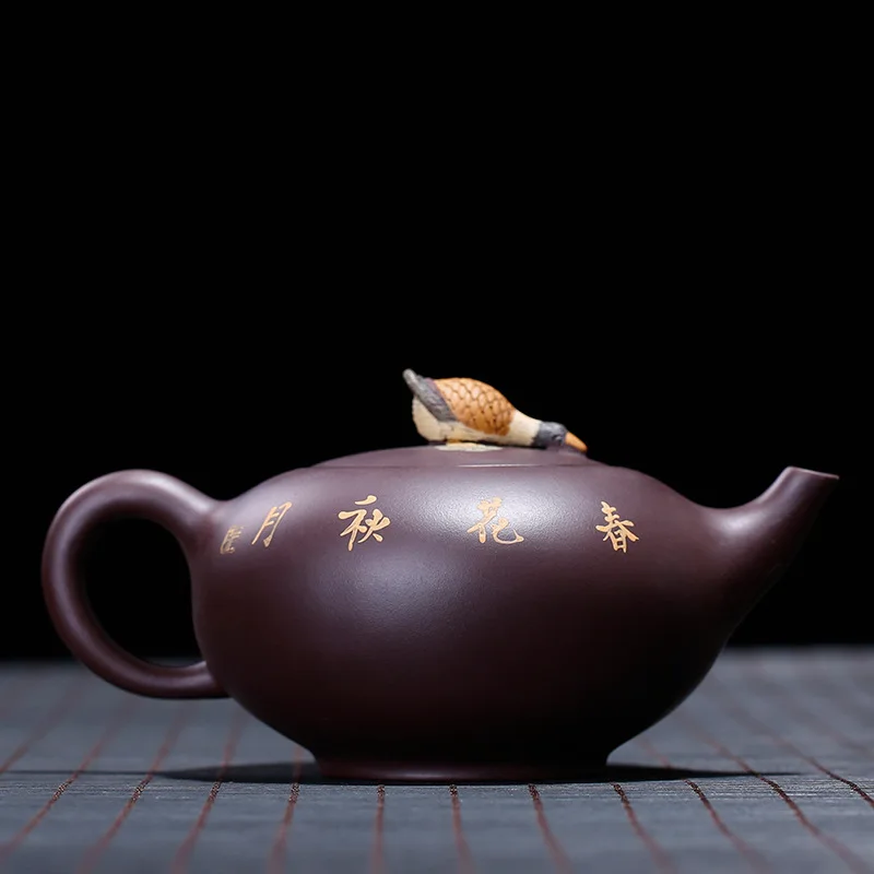 Исин фиолетовый глиняный чайный горшок для китайского чая кунг-фу горшки сырой