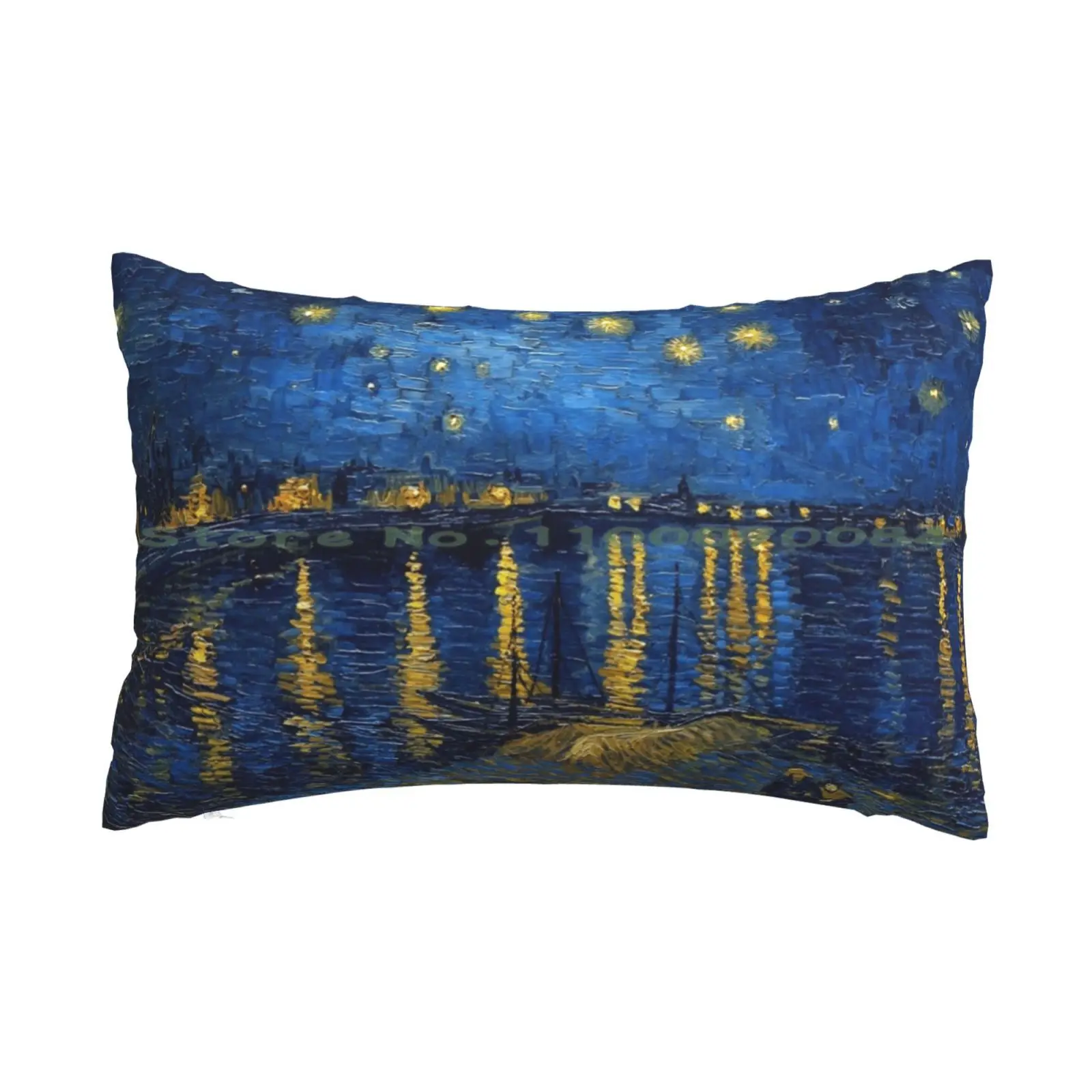 

Чехол с подушкой «Звездная ночь над Роном»-Ван Гог (Повторное издание), 20x30 50*75, диван для спальни, Звездные ночные звезды, Rhone Arles Night