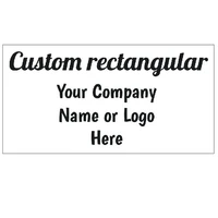 customized rectangular waterproof logo transparent background paper gift wrapping paper wedding box label sticker 100 pcs