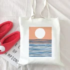 Harajuku с художественным принтом женская сумка-шоппер сумки Сумки из натуральной кожи с цветочным принтом эстетическое Графический холст хозяйственные сумки, сумки-тоут, большой Ёмкость