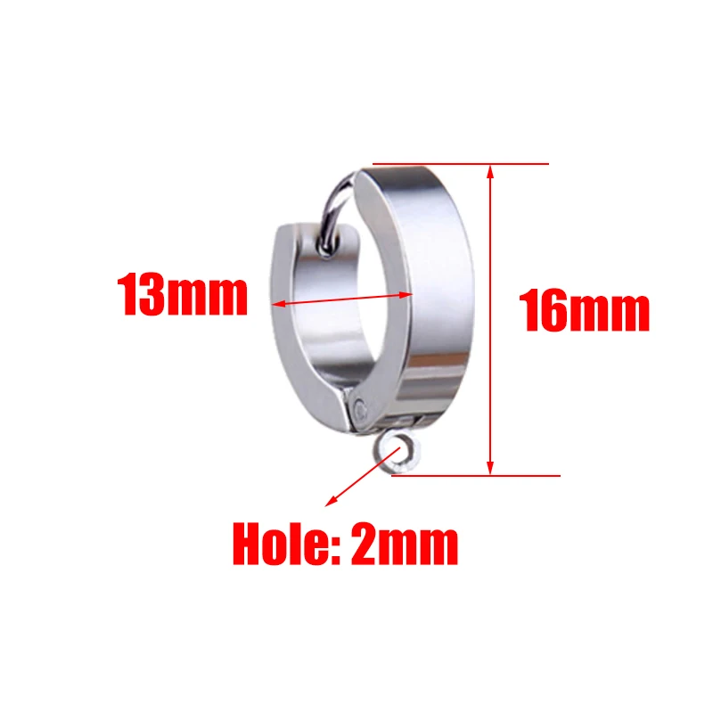 6 шт./лот клипсы из нержавеющей стали никогда не выцветают крючки для сережек