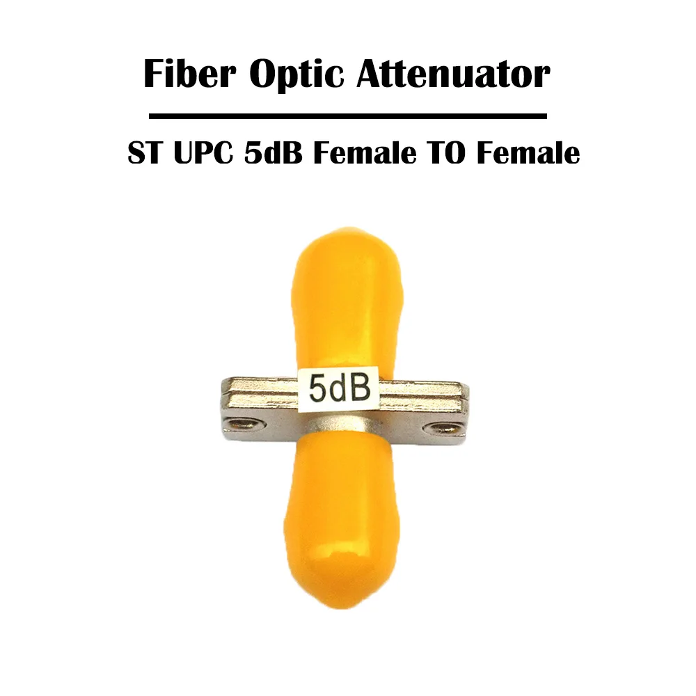 

10 Pieces/lot ST/UPC Fixed Flange Fiber Attenuator 5dB SM Single Mode Simplex FTTH Ethernet Networking Optical