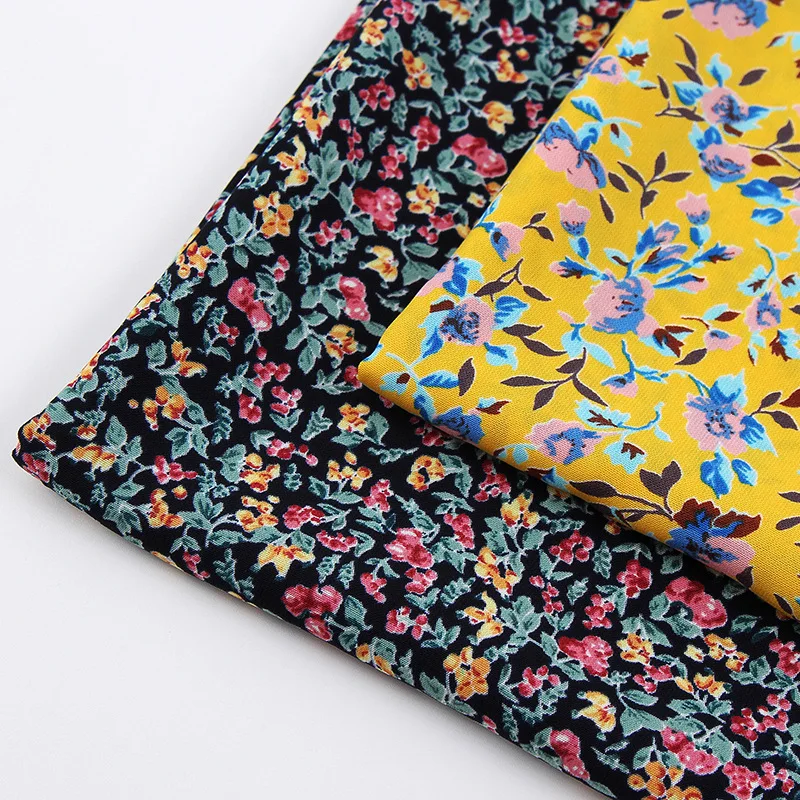 100% полиэстер новая маленькая шифоновая ткань с цветочным принтом сделай сам для