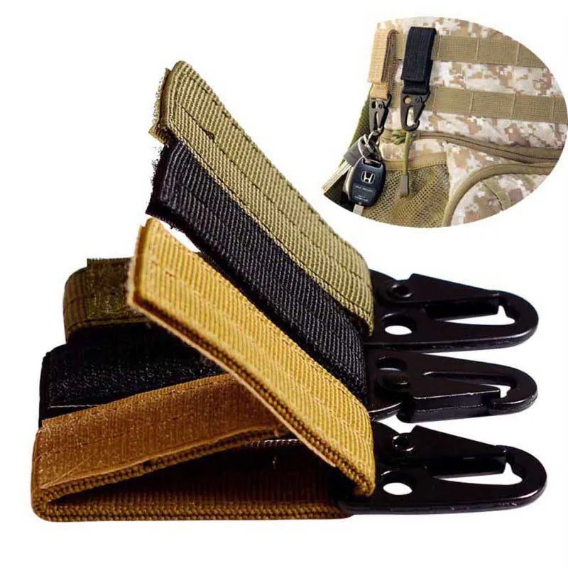 

Military Outdoor Bag Hooks Army Carabiner Kit Gear Survival Closure Olecranon Nylon Backpack Hook Hanger