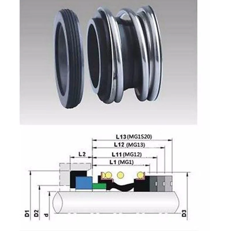 22 мм внутренний диаметр водяного насоса механическое уплотнение вала одиночная