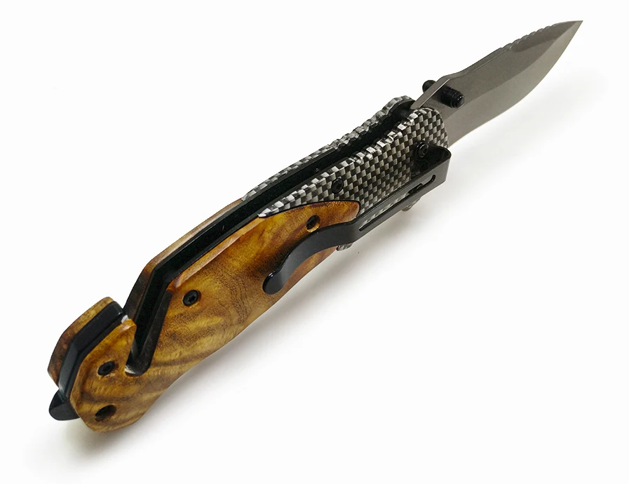 Складная деревянная ручка ножа тактические ножи выживания для кемпинга на