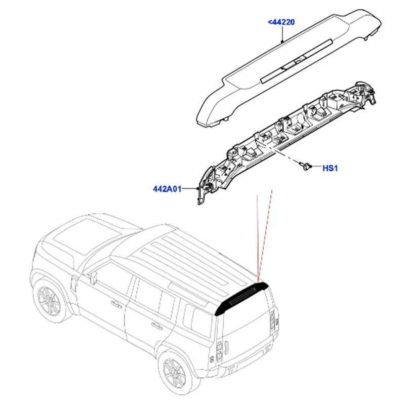 ROVCE задняя крыша из абс-пластика багажник багажника губа заднее крыло для LAND ROVER