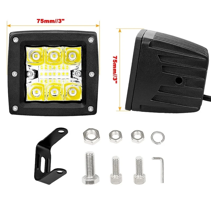 Светодиодный светильник-куб 3 дюйма 80 Вт светильник Мощность для 4x4 внедорожников