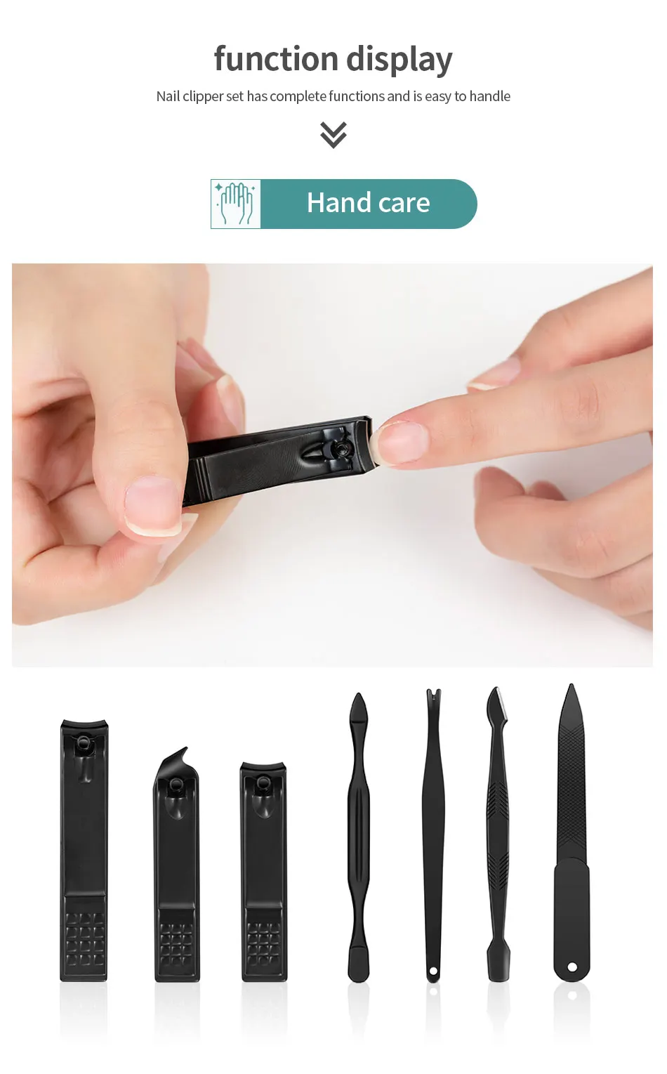 

Manicure Nail Cutter Set Nail Trimmer Tools Multi-function Nail Clipper Kit Stainless Steel Eagle Hook Pedicure Nail Scissors