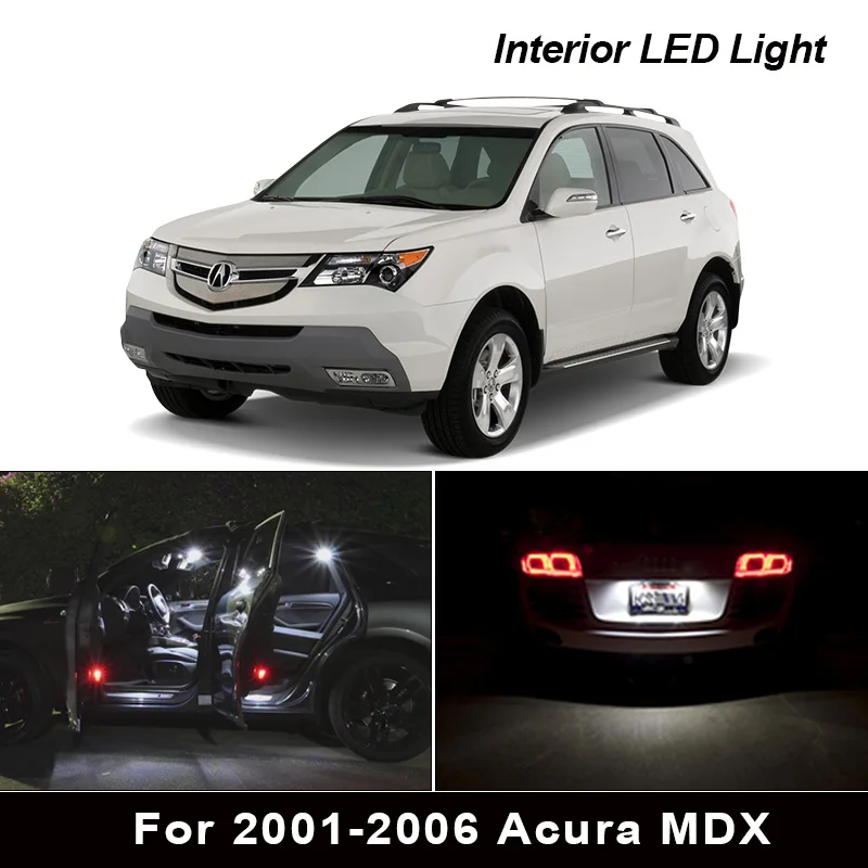 

15X Canbus Car Interior LED Lights Kit For 2001 2002 2003 2004 2005 2006 Acura MDX Map Trunk Courtesy Dome License Plate Lamp