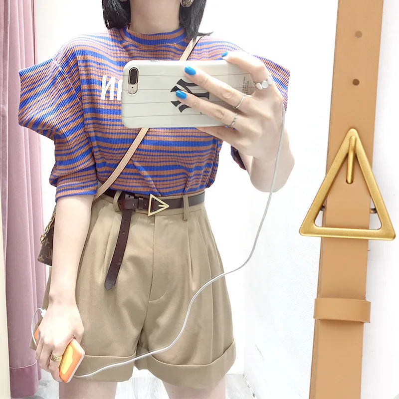 

Luxury Brand Fashion Trendy Designer Belt Triangle Belts for Women Dress Party Waistband Female Gold Pin Buckle Thin Belt jeans