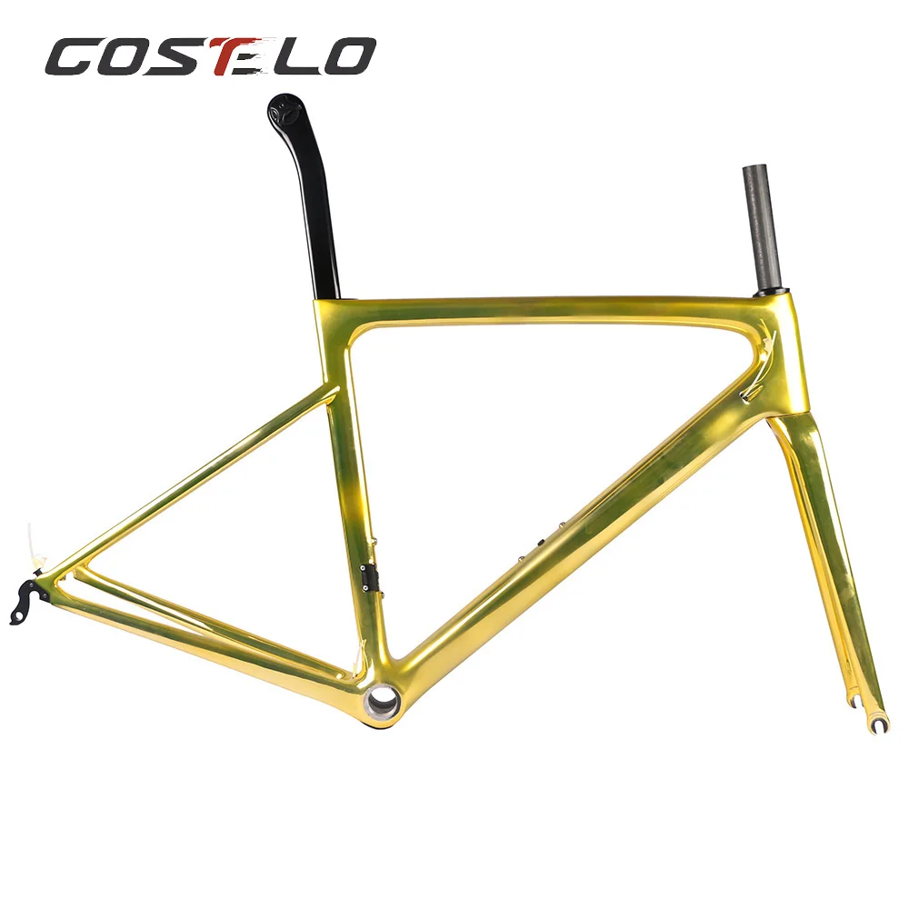 golden Costelo Speedmachine 3,0 электропластина Суперлайт 790 г диск углеродный дорожный велосипед рама велосипеда bicicleta карбоновое волокно дешевая рама - Цвет: golden