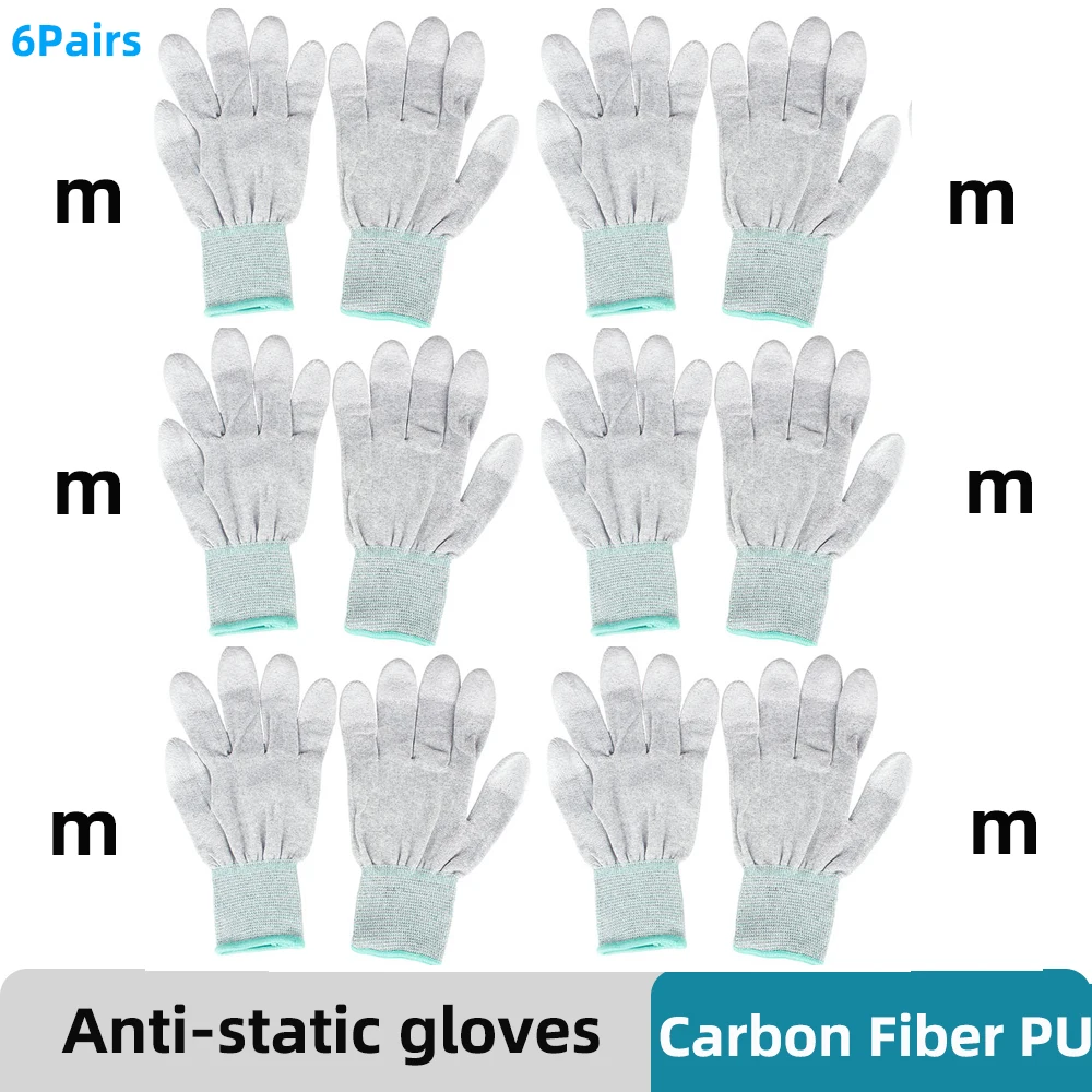 

Антистатические перчатки из ПУ, 6 пар