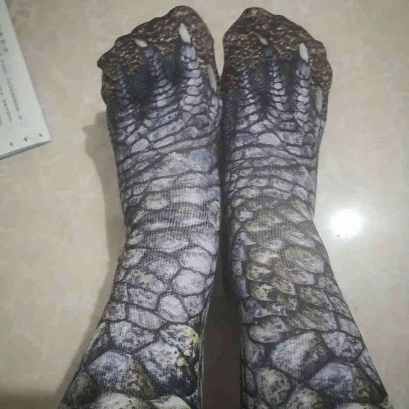 3d носки для взрослых и детей с изображением лап животных хлопковые унисекс