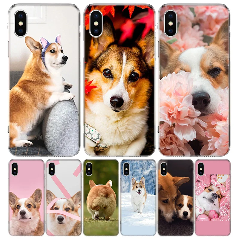 

Welsh Cut Corgi Dog Phone Case For iPhone 13 12 11 Pro Max 6 X 8 6S 7 Plus XS XR Mini 5S SE 7P 6P Pattern Cover Coque