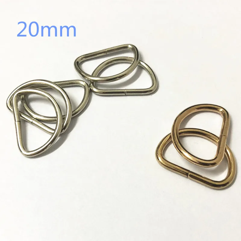 Металлические D образные пряжки Dee полукруглая застежка несварное полукольцо