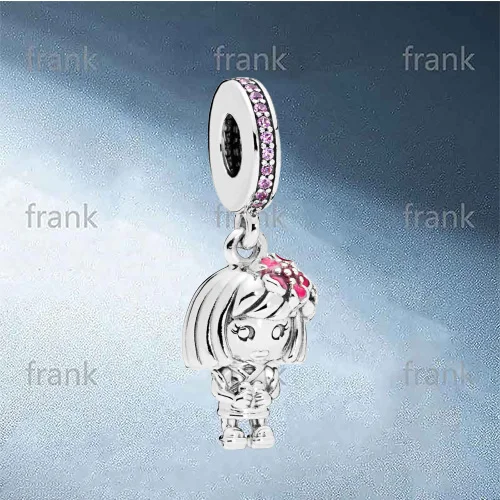 

New Pink Cartoon Cute Kawaii Cartoon Character Girl Exquisite Sterling Silver 925 Pendant Girl Gift 798114SSP