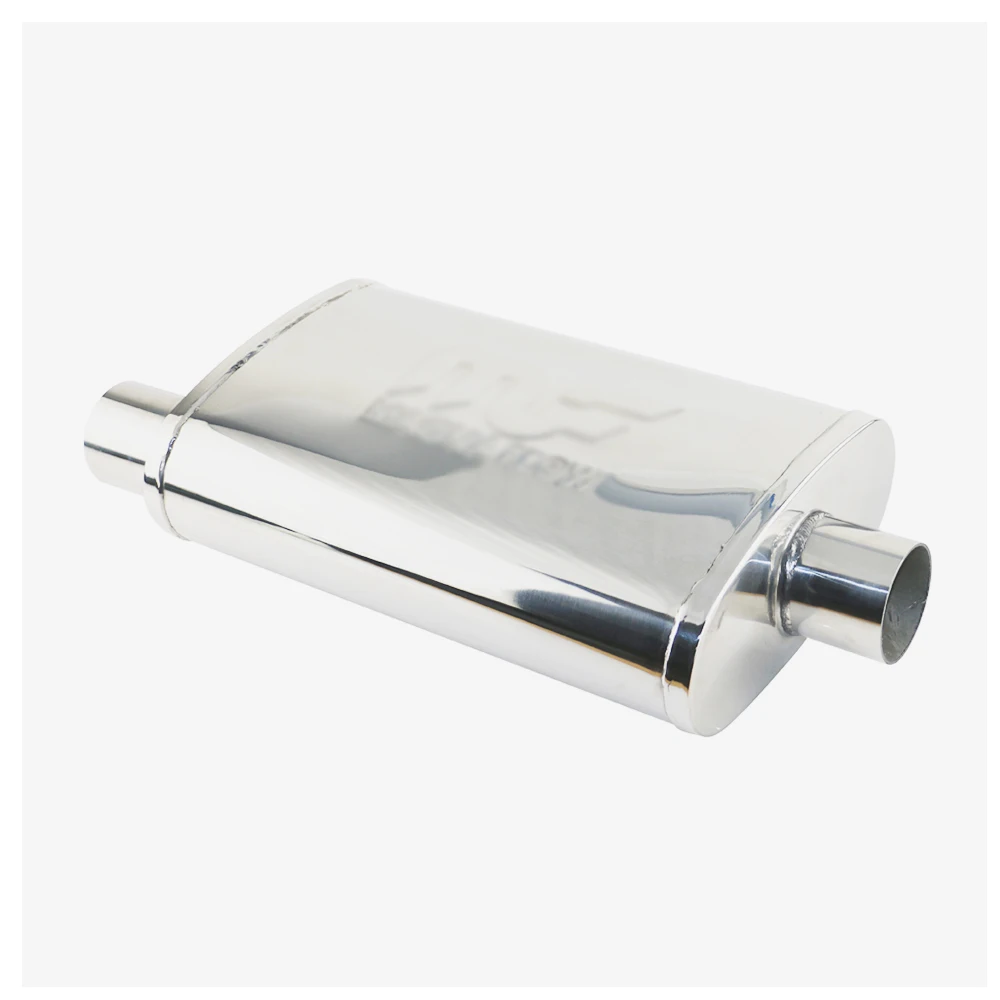 JZZ TURBO MUFFLER ID:2.5&quot OD:2.5&quot Length:19.5&quot Polished Universal Racing Performance Car Exhaust Muffler | Автомобили и