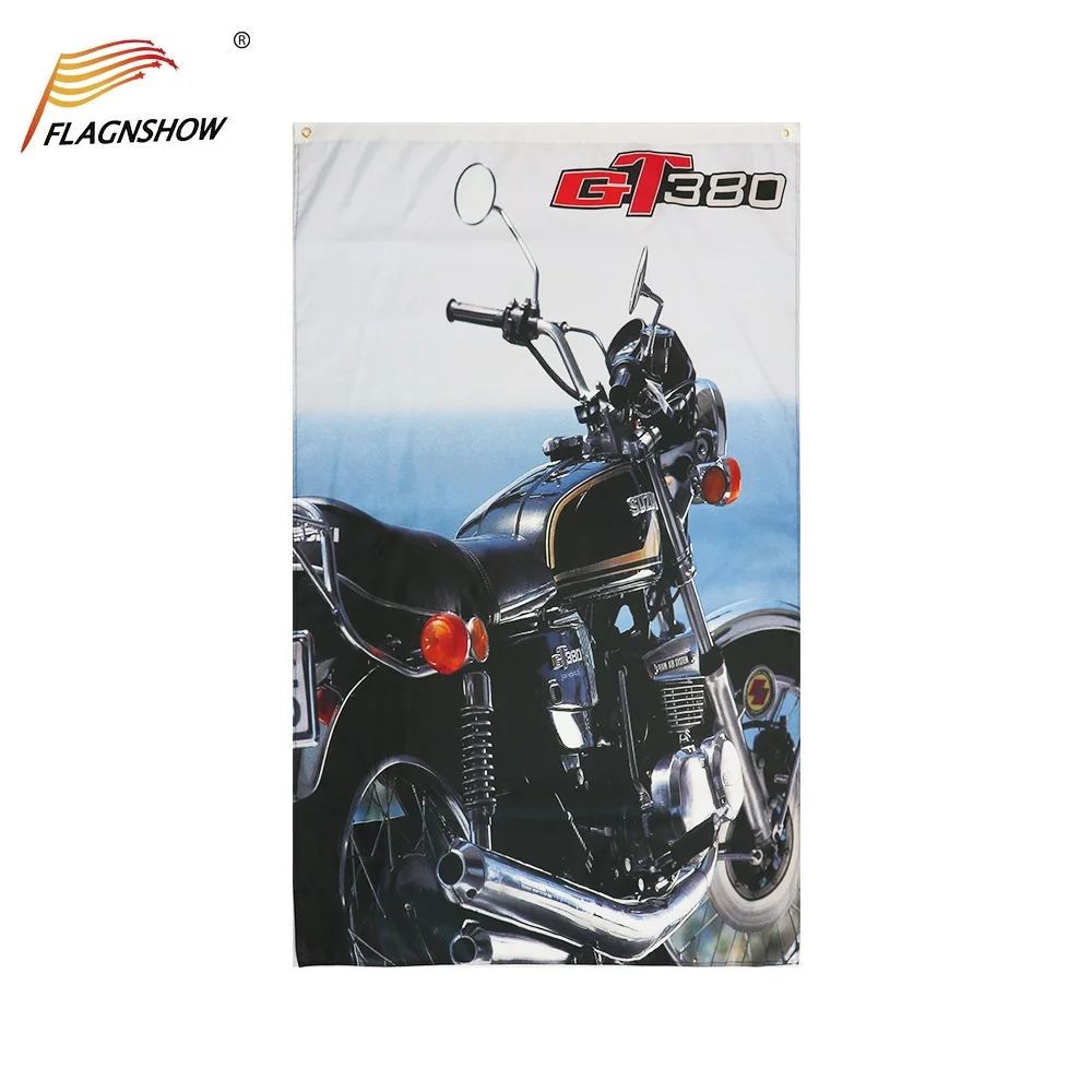 

3x5 Ft GT380 Kawasaki Large Banner Motorcycle Flag