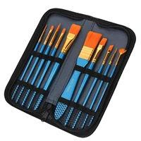 10pcsset bristles hair wooden handle watercolor paint brush acrylic painting art paint brushes supplies