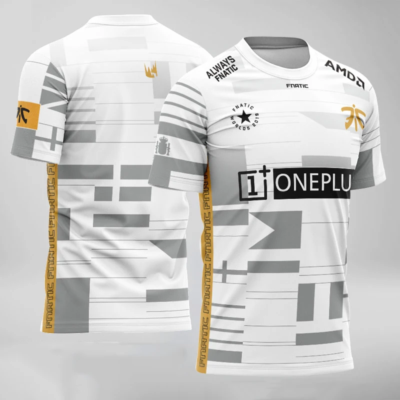 

LOL CSGO E-Sport Players Jerseys Uniform Team Fnatic Game Tshirt Customized ID Fans T Shirt Men Women By Name T Shirt