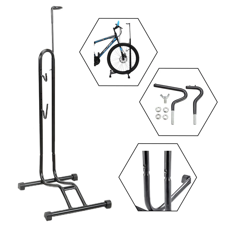 Стойка для велосипеда L-образная стальная с крючком 2021 | Спорт и развлечения