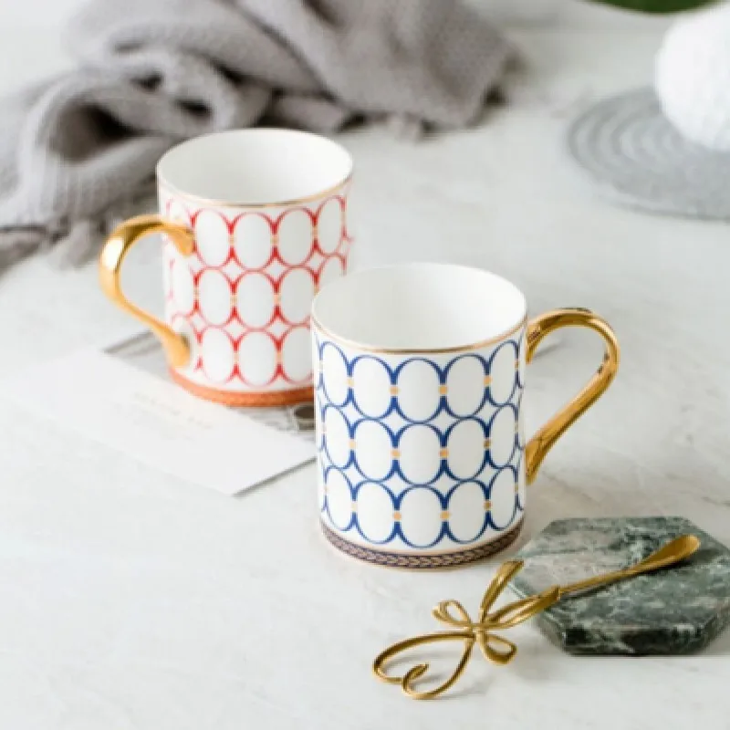 Новая керамическая кружка ins в североевропейском стиле с золотым начертанием
