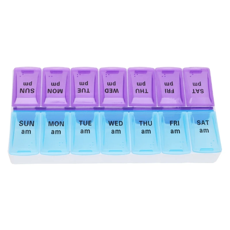 

14 Slots 7 Day Tablet Pill Storage Box Medicine Organizer Container Case Holder
