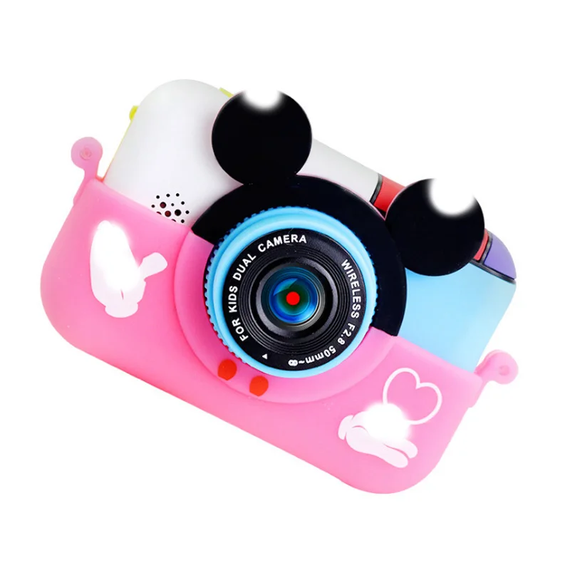 

Children Mini Digital Camera Mic 2.4 Inch IPS Screen 1080P HD Camera Video Selfie Mini SLR Children Toy Camera Birthday Gift