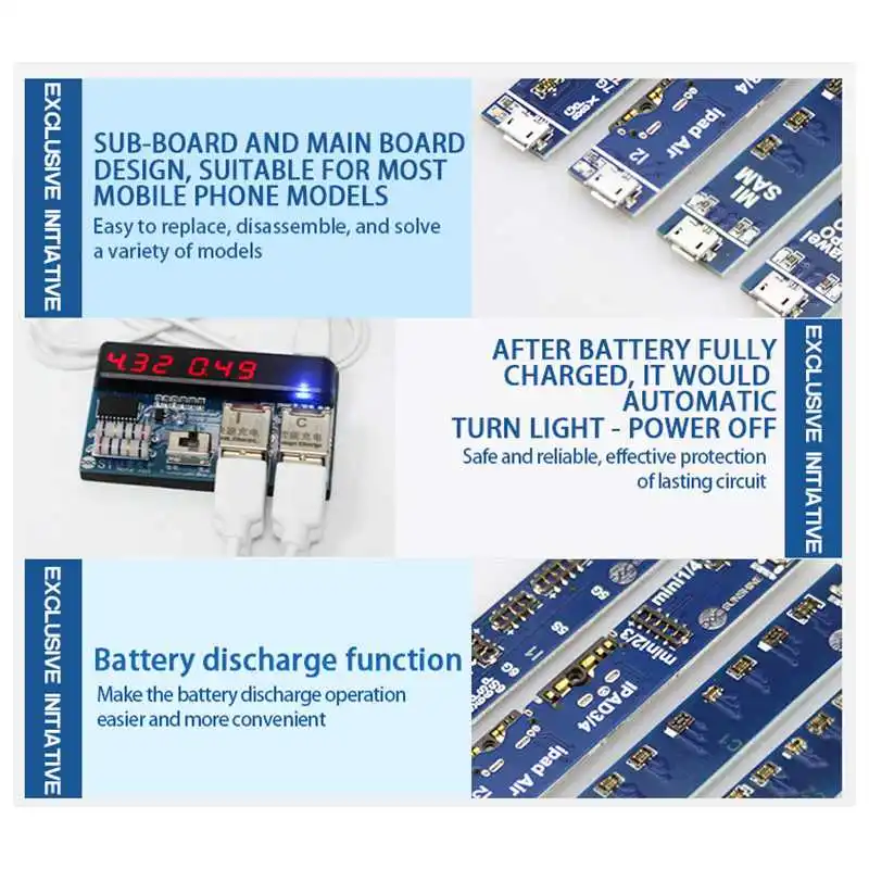 Hot 3C-Mobile Phone Universal Battery Activation Board Quick Charge Pcb Tool With Usb Cable For Iphone Android Send To | Электроника