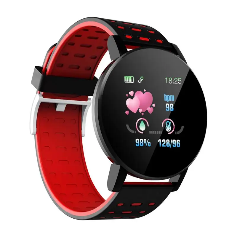 

119 Plus Bluetooth Smart Watch Blood Pressure Heart Rate Waterproof Sport Round Smartwatch Humen Watch Tracker For Android IOS