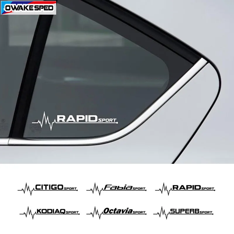 

2pcs 30cm Reflective Car Vinyl Decal Window Glass Sticker For SKODA-CITIGO Octavia Fabia Rapid Kodiaq Superb Auto Accessories