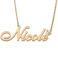 nicole name tag necklace personalized pendant jewelry gifts for mom daughter girl friend birthday christmas party present