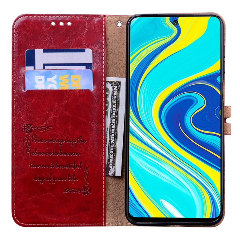 Классический Кожаный чехол книжка Redmi Note 9S 9 8T 8 Pro Max кожаный портмоне на застежке в