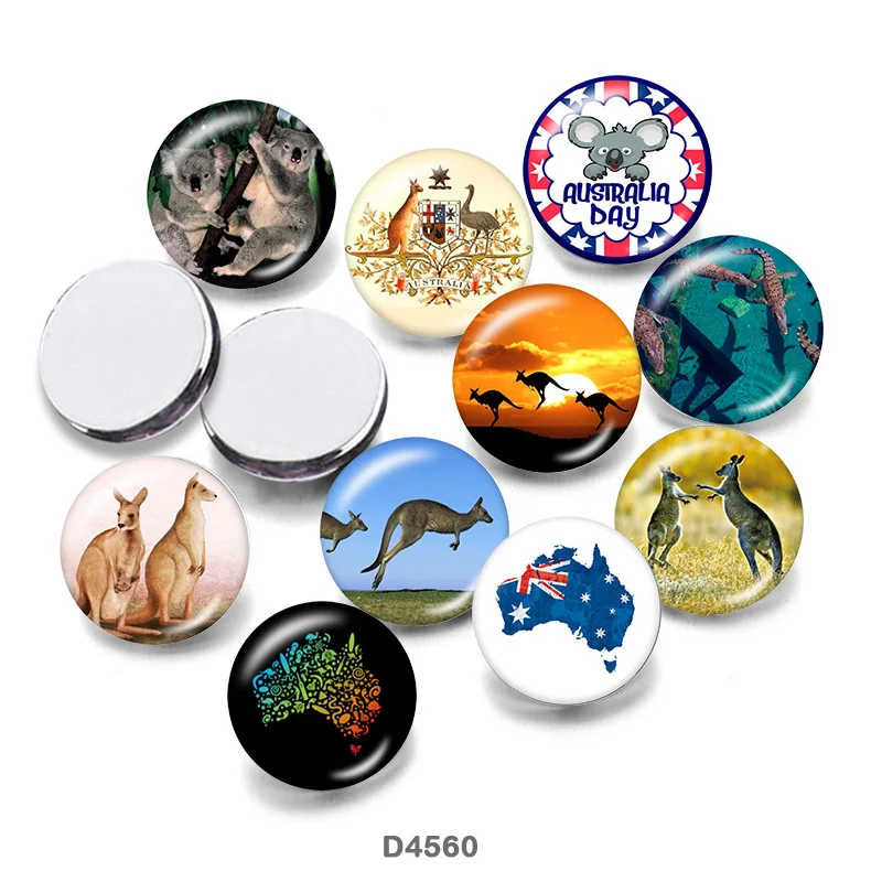 

kangaroo ball 10pcs/lot 12mm/18mm/20mm/25mm/30mm Round photo glass cabochons flat back Making findings MC011